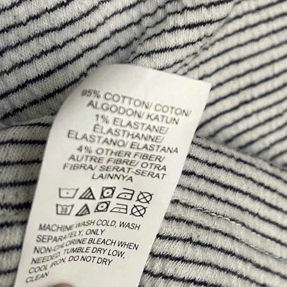 LUCKY BRAND Dress Women’s Medium Stripe Ruffle Bell Sleeve Knit Mini Shirt Dress - Picture 10 of 11